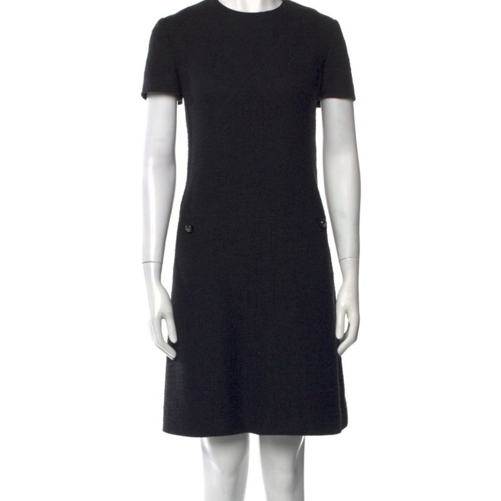 Tory Burch Elegant Black Short Sleeve Dress